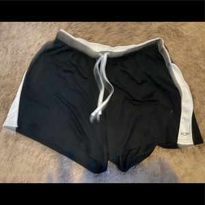 Black & white athletic shorts